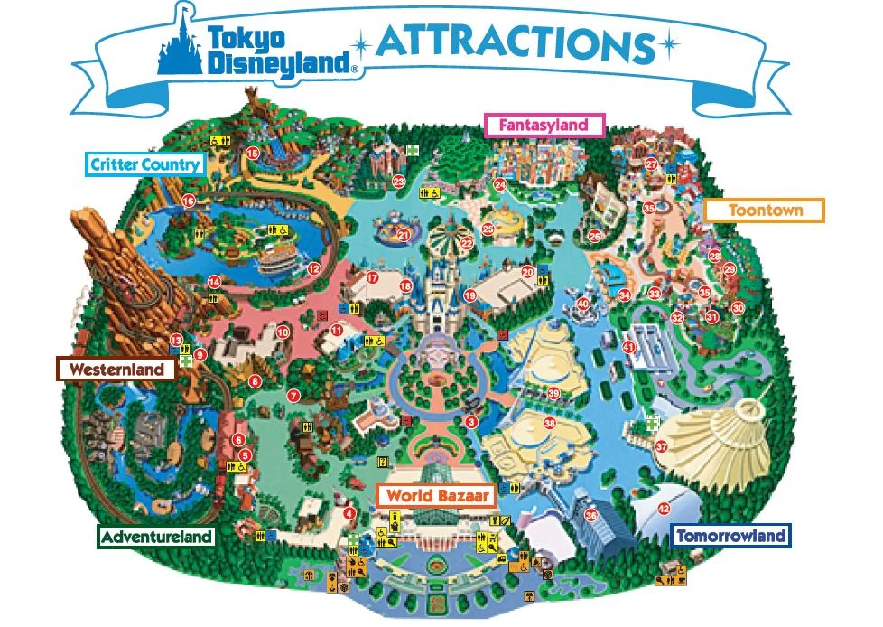 Tokyo Disneyland map